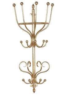 Metall Wandgarderobe in Goldfarben