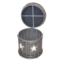 Stauraum-Sitzhocker, Hocker rund 2
