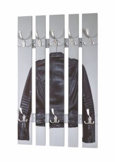 Haku Wandgarderobe grau-schwarz-Edelstahloptik, Breite 65 cm