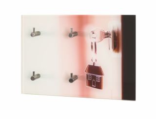 Haku Schlüsselboard aus Sicherheitsglas mit Printmotiv Türschloss