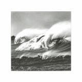 Haku Beistelltisch mit Motivdruck "Waves" schwarz-weiß