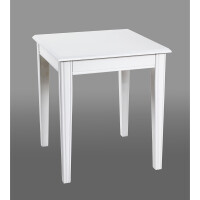 Haku Beistelltisch aus Massivholz, weiß lackiert 45x45