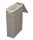 Raumspar -Wäschekorb aus Polyrattan in grau