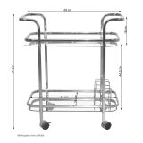 Servierwagen Teewagen in Chromfarben