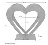 Kaminholzregal - Holzregal aus Eisen "Herzilein"