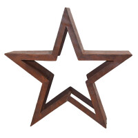 Kaminholzregal - Holzregal aus Eisen "Stern" 2