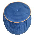 Pouf Sitzpouf Sitzhocker Fußhocker Hocker in Azurblau