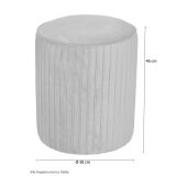 Sitzpouf Pouf Sitzhocker Fußhocker Hocker in Grau