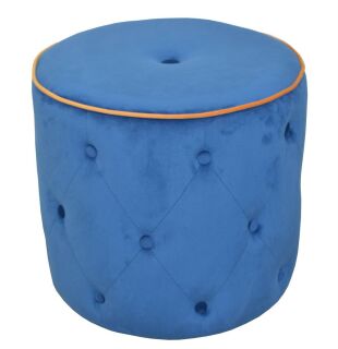 Hocker Sitzhocker Sitzpouf Pouf Fußhocker in Azurblau