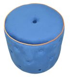 Hocker Sitzhocker Sitzpouf Pouf Fußhocker in Azurblau