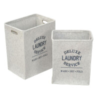 Wäschesortierer - Wäschesammler Laundry  (Set, 2 Stück) Cremefarben