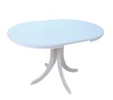 Auszugstisch Esszimmertisch, ø 90 cm in Weiß