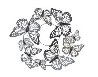 Wanddekoration Schmetterlinge Schwarz