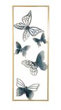 Wanddekoration "Schmetterlinge" in gold/blau