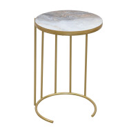 Beistelltisch, mit MDF-Tischplatte, gold gallery