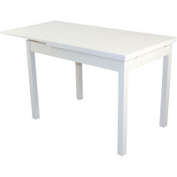 Auszugs-Esszimmertisch, Weiß 104-164 cm 5