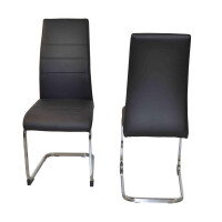 Esszimmerstuhl / Schwingstuhl, 2er-Set schwarz 3