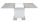 Säulentisch ausziehbar 110-150 cm, Betonoptik grau/weiß