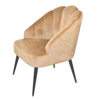 Polstersessel mit Beinen aus Stahlrohr, beige 2