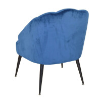 Polstersessel mit Beinen aus Stahlrohr, blau 3