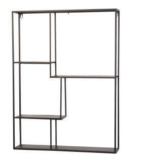 Wandregal aus Metall, schwarz
