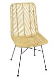 Rattanstuhl Esszimmerstuhl beige/schwarz