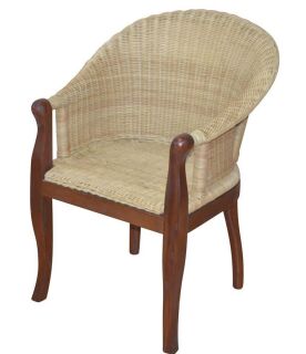 Rattan-Sessel, beige/braun