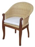 Rattan-Sessel, beige/braun