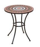 Metalltisch mit Mosaik-Platte
