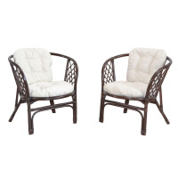 Rattansessel 2er-Set mit Kissenauflagen, gallery