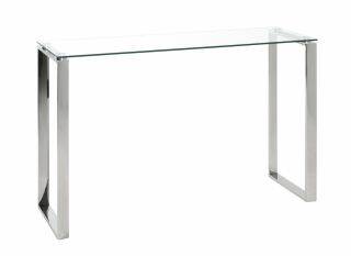 Haku Konsole / Highboard aus Edelstahl/Glas