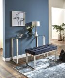 Haku Konsole / Highboard aus Edelstahl/Glas