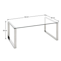 Haku Couchtisch aus Edelstahl/Glas 7