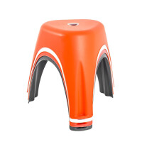 Haku Stapelhocker im 8er-Set, orange 4