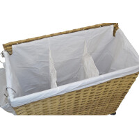 Wäschesortierer mit Rollen, beige 2