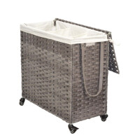Wäschesortierer mit Rollen, beige 5