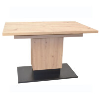 Esstisch / Säulentisch ausziehbar 120-180 cm, Artisan-Eiche-Nb. 7