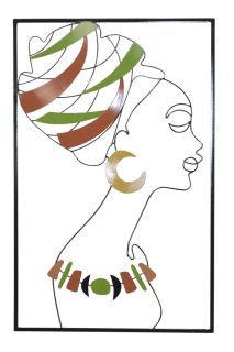 Wanddekoration "Afrikanische Frau"
