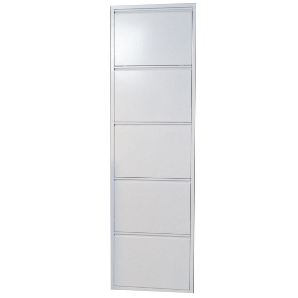 Metall Schuhschrank Schuhkipper mit 5 Klappen in weiß