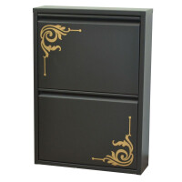 Schuhschrank, Metall mit 2 Klappen 1