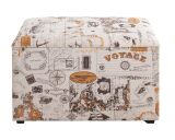Haku Sitztruhe Motivdruck "Voyage"  in Vintage Optik creme-braun