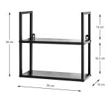 Haku Wandregal aus Metall, schwarz