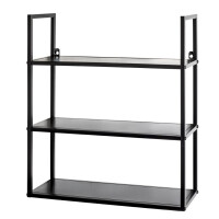 Haku Wandregal aus Metall, schwarz gallery