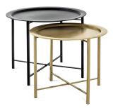 Haku Couchtisch 2er-Set schwarz-gold