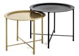 Haku Couchtisch 2er-Set schwarz-gold