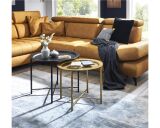 Haku Couchtisch 2er-Set schwarz-gold