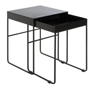 Haku Beistelltisch 2er-Set schwarz