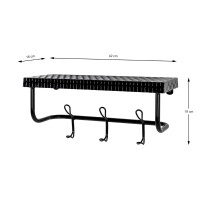 Haku Wandgarderobe schwarz 3