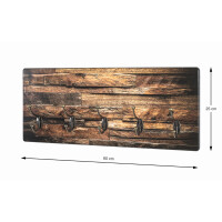 Haku Wandgarderobe "Parkett" black Motiv-bronze 5