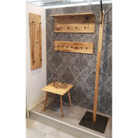 Haku Wandgarderobe Eiche geölt-schwarz